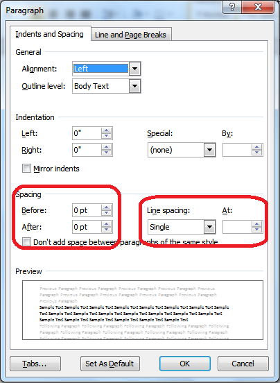 how do i change the spacing between lines in word 2010