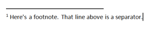Post image for Taming naughty footnotes, pt. 2 – separators