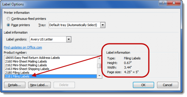 how to print labels from word document