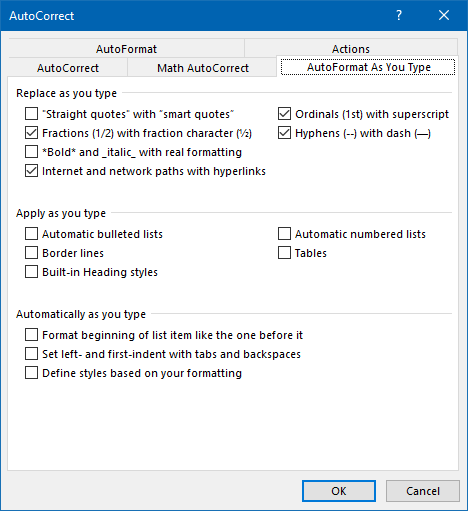 Word-2016-autoformat-as-you-type-suggested-settings