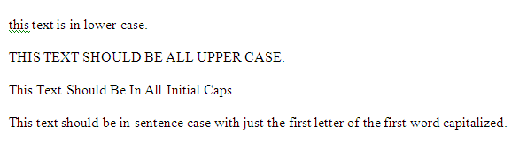 can you make a doc with lower case into upper case in word for mac 2011