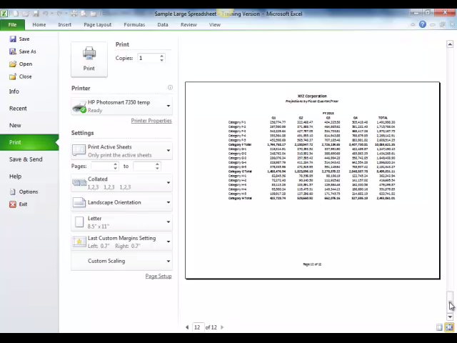 Printing those monster Excel sheets Legal Office Guru