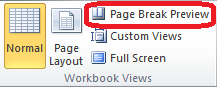 Page Break Preview button