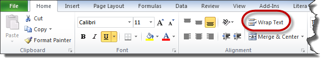 make a paragraph within a cell excel for mac 2011