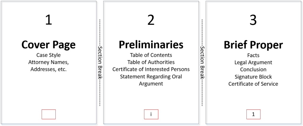 format the page numbering for different sections in word mac 2010