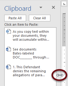 finding the clipboard on word 2013 for mac