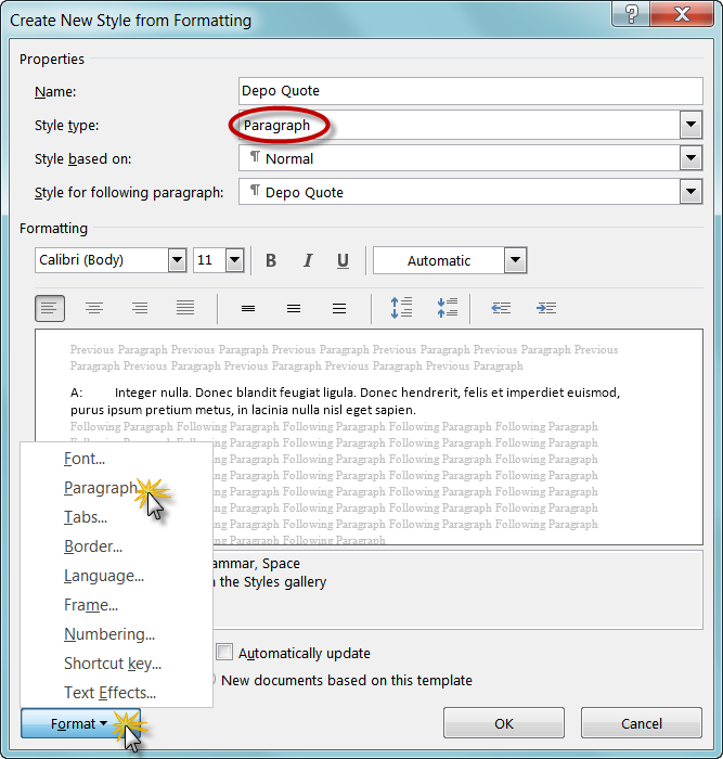 Creating new Styles in Microsoft Word - Legal Office Guru