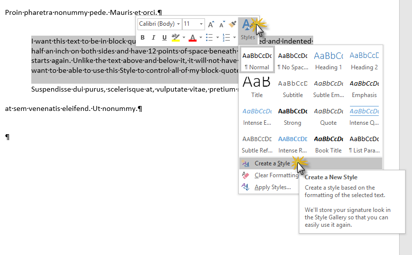 what is style set in word 2013