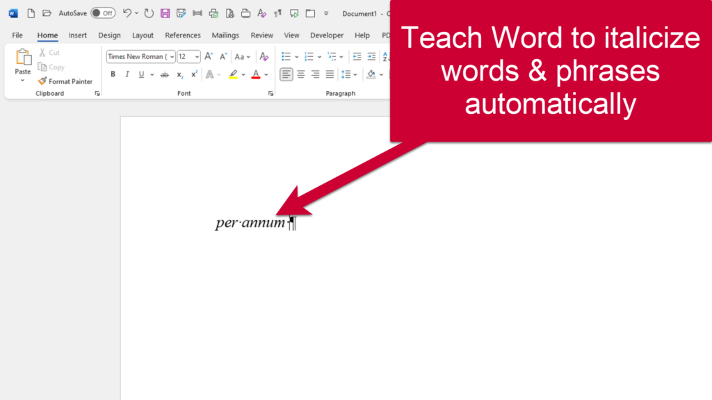 Formatting Autocorrect Entries - Legal Office Guru
