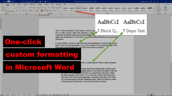 Creating new Styles in Microsoft Word - Legal Office Guru