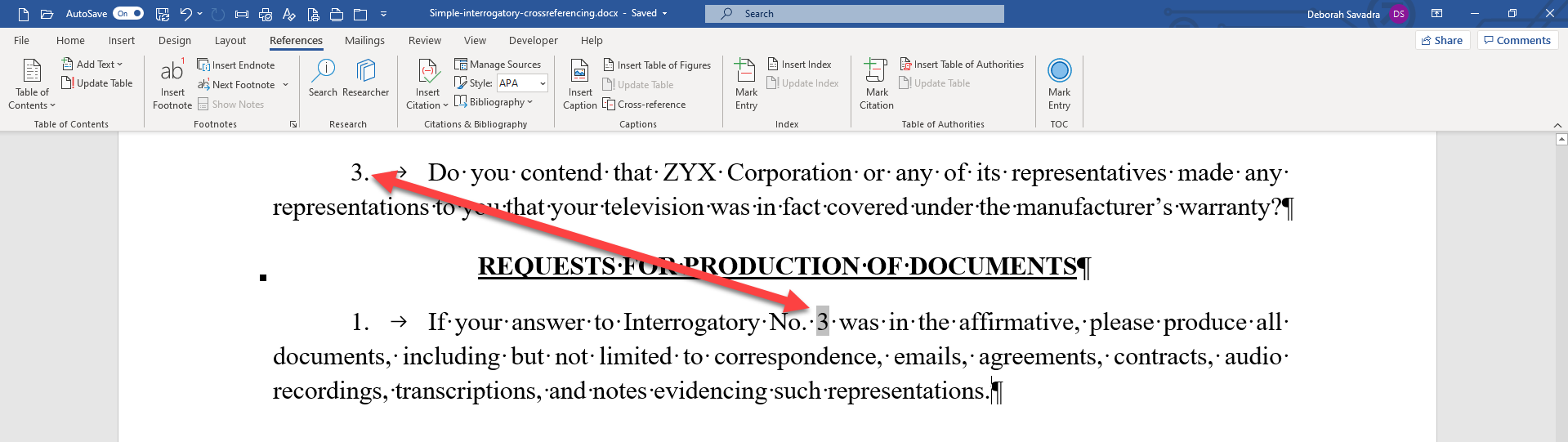 Cross-referencing, Journals