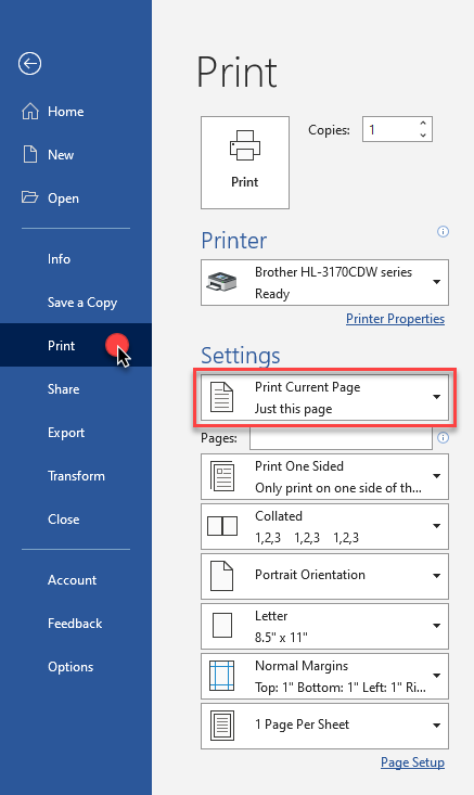 how to print an envelope in word online