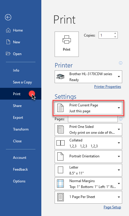 word for mac 2011 outside of printable page