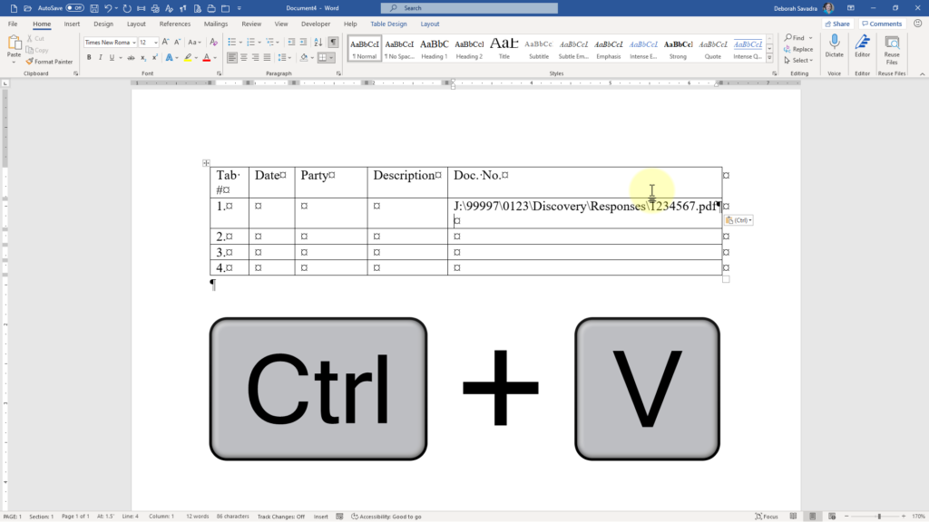 Table cell auto-resizing when content is pasted in