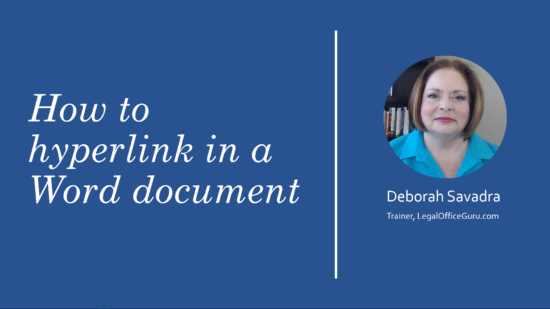 How to hyperlink in a Word document - Legal Office Guru