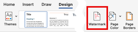 Word for Mac Design tab
